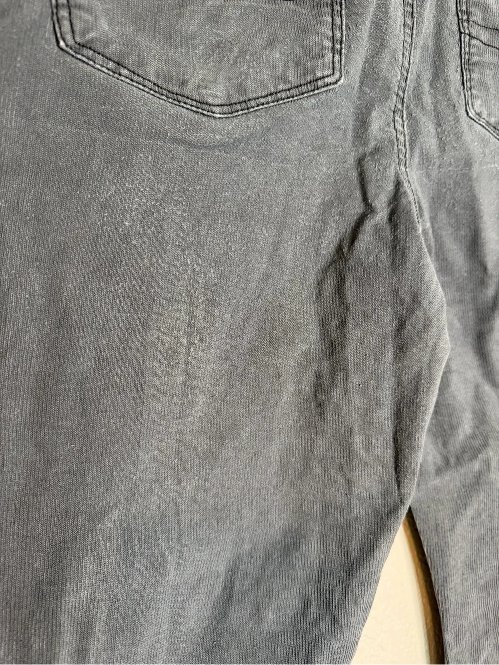 American Eagle Outfitters Charcoal Gray High-Rise Flare Corduroy Jeans, 12S